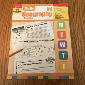 EVAN-MOOR EMC3714 Daily Geography Practice Book Teacher's Edition Grade 5 - Picture 1 of 4