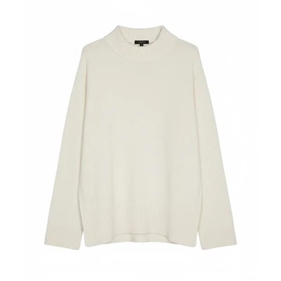 Suéter tejido Talbots para mujer 3x marfil crema cuello plegable esquí mezcla algodón Foto 1 de 4