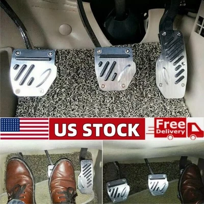 Cubierta de pastillas para pedales de pedal acelerador antideslizante para embrague de freno de 3 piezas de EE. UU. Foto 1 de 4