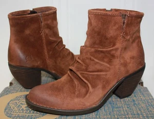 Born Women's Aire Brown Suede Heeled boots New With Box! - Picture 1 of 4