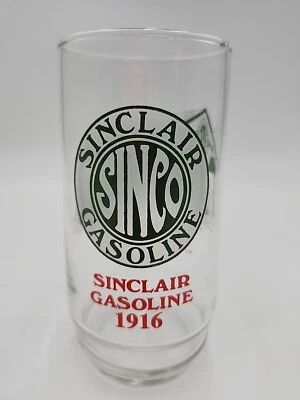 Vintage Sinclair Gasoline 1916 Drinking Glass Through The Years Great Graphics - Image 1 of 4