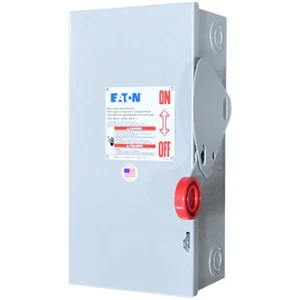 DH361FGK Eaton/Cutler Hammer 30A 600VAC 3P/3W N1 Fused HD Disconnect  -SES - Picture 1 of 3