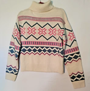 Nordic Fair Isle Turtleneck Sweater size Small Lightweight Knit Soft & Cozy NWOT - Picture 1 of 5
