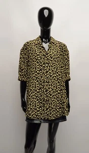 N21 100% Silk Oversized Short Sleeve Stars Printed Shirt Blouse Size 44 - Picture 1 of 9