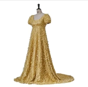 Daphne Dress Regency Dress Women's Lace Dress Yellow-XXL - Picture 1 of 6