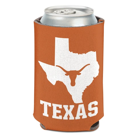 WinCraft Texas Longhorns 12oz. State Shape Can Cooler Cover