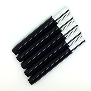 Empty Jumbo Cosmetic Pencils, black with silver end and clear cap DIY Cosmetics - Picture 1 of 3