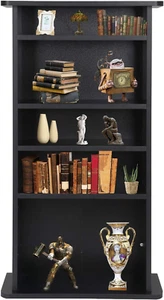 5 Tier DVD cd Storage DVD Shelf Adjustable Bookshelf Bookcase Media Storage Orga - Picture 1 of 12