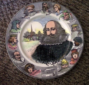 Royal Doulton English Bone China 10.5" Collector Plate "Shakespeare" D6303! - Picture 1 of 2