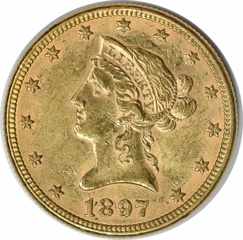 1897 $10 Gold Liberty Head AU Slider Uncertified #333 Cover