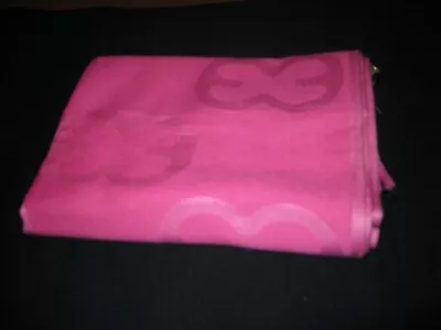 NWT "ESCADA" Women’s Black Logo Scarf Cape wrap shawl Wool Blend Italy 45”X 160” - Image 1 of 4