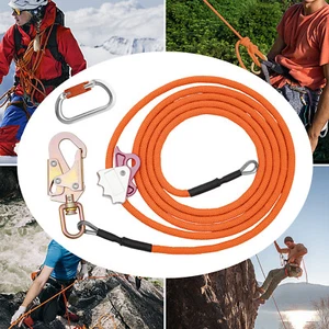 Cordino da Arrampicata Filo Acciaio Nucleo Flipline Kit Corda di Sicurezza Esterno 1/2in*14ft - Foto 1 di 12