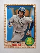 2017 Topps Heritage Minors Base #71 Anfernee Grier - Kane County Cougars