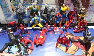 VTG HUGE LOT OF 19 DC Comics MARVEL SPIDERMAN X-MEN 6 In 3.75" Action Figure A19 - Picture 1 of 8