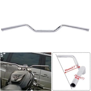 Chrome 1" Motorcycle Drag Bar Handlebar For Harley Softail Heritage FXST Honda - Imagen 1 de 10
