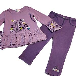 Naartjie purple outfit size 2 T toddler girl putple top and pants