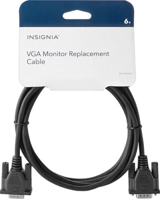 NEW Insignia VGA Monitor Replacement Cable 6' NS-PV06501 Computer Monitor - Image 1 of 2