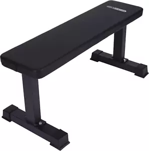 Steel Frame 600 Lbs Capacity Foam Padded Flat Weight Fitness Equipment Home Gym - Picture 1 of 7