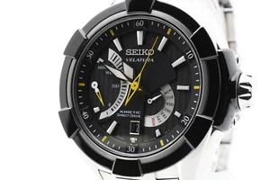 【MINT】 SEIKO 5D44-0AH0 Velatura Kinetic Direct Dive Black Men's Watch From Japan - Picture 1 of 14