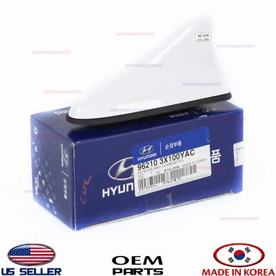 Genuine Shark Fin Roof Antenna W/Nav White YAC2 OEM Hyundai Elantra 2011-2016  - Image 1 of 4