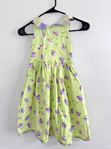 Petit Faune Dress Little Girls 6 Green Floral Spring Summer Party - Picture 1 of 10