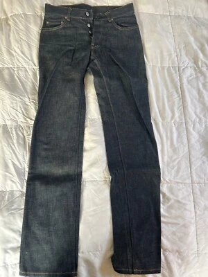 1999 Helmut Lang Womens Jeans Size 27 Dark Wah Indigo Femme High Spikes - Image 1 of 4