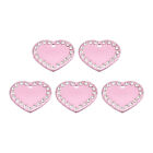 5 Pcs Metal Heart Tags Stamping for Pet Dog ID Tags Pink