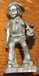 Vintage John Sullivan Pewter Boy Golfer 1975 Figurine People Golfing Sports - Picture 1 of 4