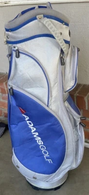 (NO SHOULDER STRAP) Women’s Adams Golf Cart Bag 8-Way Divider Blue Silver Gray - Image 1 of 4