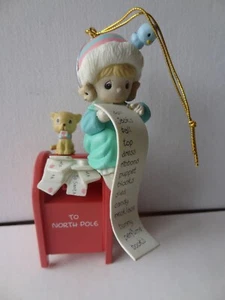 "Precious Moments ""MAY TODOS TUS DESEOS SE HAGAN REALIDAD""." Adorno colgante de Navidad. - Imagen 1 de 9