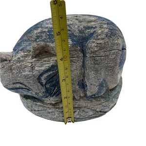 Vintage Holz schlafende Katze verwittert Holz rustikal alt Statue Figur Skulptur - Bild 1 von 12
