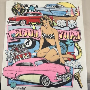 49,50,51 Mercury Lead Sled, Flathead V8 Vintage T-Shirt Iron On Transfer NOS - Picture 1 of 5