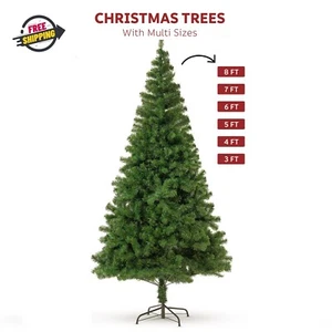 3ft-8ft Artificial Christmas Trees Colorado Pine Bushy Traditional Xmas Stand-UK - Picture 1 of 20
