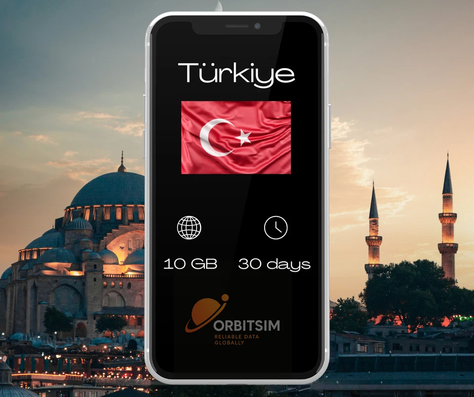 Turkey - 10GB for 30 days - Mobile Data eSIM - Fast Delivery - Image 1 of 1