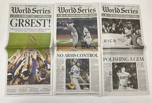 Dodgers 2024 World Series Championship Set Of 8 Los Angeles Times Newspaper MLB - Picture 1 of 12