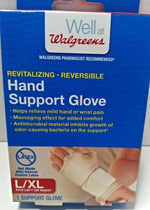 Guante de apoyo para manos Walgreens L/XL se adapta a izquierda o derecha reversible revitalizante NUEVO - Imagen 1 de 16