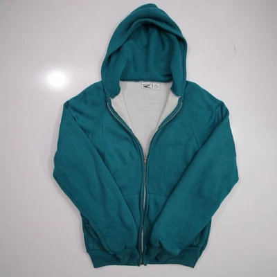 Vintage McGregor Hoodie Adult Mens Large Green Full Zip Thermal Lined 90s - Image 1 of 4