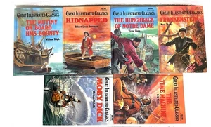 6 Great Illustrated Classics Small Hardcover Book Lot - Foto 1 di 7