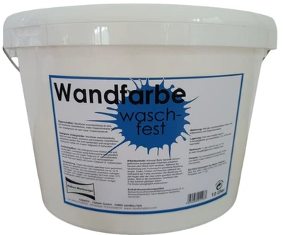 Wandfarbe weiss innen waschfest 10 Liter Innenfarbe + GRATIS Malerwalze - Bild 1 von 2