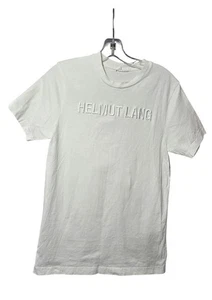 Helmut Lang Logo Kurzarm T-Shirt Herren weiß Gr. Small - Bild 1 von 4