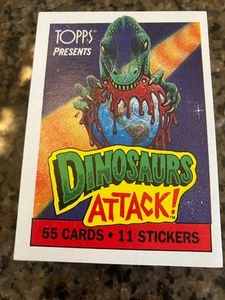 TOPPS 1988 DINOSAURS ATTACK COMPLETE 55-CARD set + 11-STICKERS SET - Picture 1 of 6