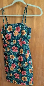 Forever 21 Dress Jungle Floral Adjustable Strap overrall Size Small  - Picture 1 of 5