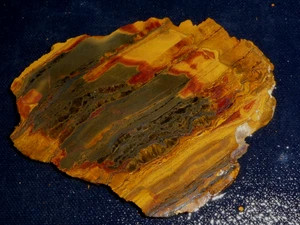 Mara Mamba Tiger Eye slab-- 4 1/4" x 3 1/2 " -rough for cabbing or display - Picture 1 of 3