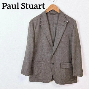 Paul Stuart Cashmere Blend Wool Tailored Jacket Houndstooth Sz.L From Japan - Picture 1 of 10