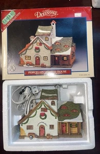 Casa iluminada vintage Lemax Falmouth carpintero porcelana hogar Navidad - Imagen 1 de 7