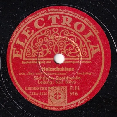 Böhm. Lortzing (Undine - ballet music; Zar und Zimmermann). Elec EH 916. NM(-) - Image 1 of 2