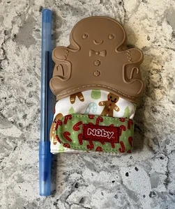 Nuby Happy Hands Teething Mitten Gingerbread Christmas - Picture 1 of 5