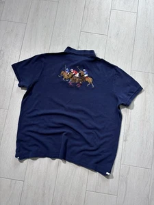 Camiseta Polo Ralph Lauren Rugby PRL 1967 Grande Bordado Logo Azul Para Hombre XL-XXL - Imagen 1 de 11