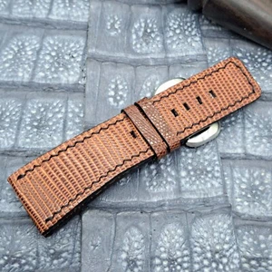 28mm/24mm Eidechsenleder Uhrenarmband maßgeschneidert exotisches Leder minimalistisches Design - Bild 1 von 11
