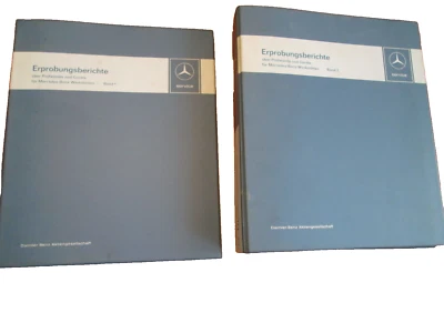  Werkstatthandbuch Mercedes Erprobungsberichte Prüfstände etc.intern - 2 Ordner  - Bild 1 von 4